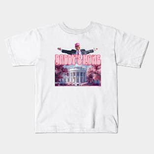 Trump Pink Daddys Home 2024 Kids T-Shirt